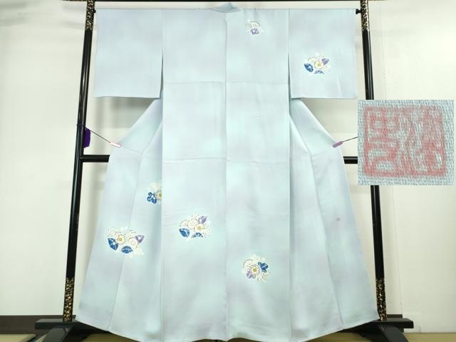 平和屋本店□極上 岡重謹製 OKAJIMA 訪問着 単衣 葡萄蔦の葉