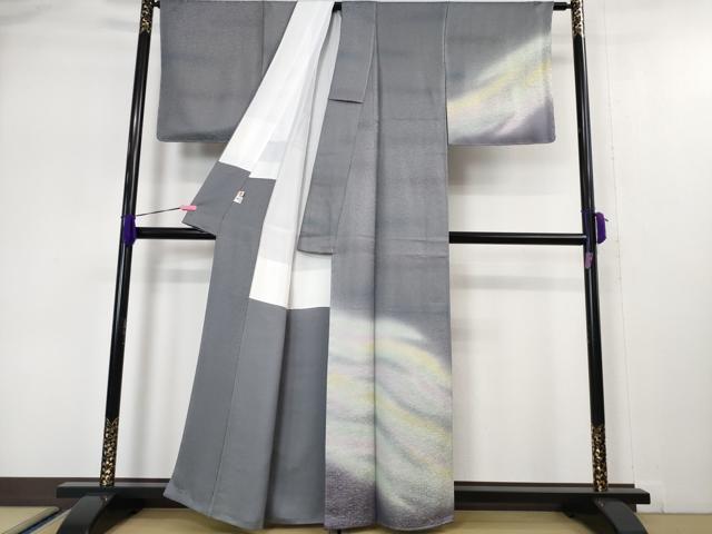 平和屋本店□極上 久保田一竹 幻の辻が花 訪問着 鳳凰笹地紋