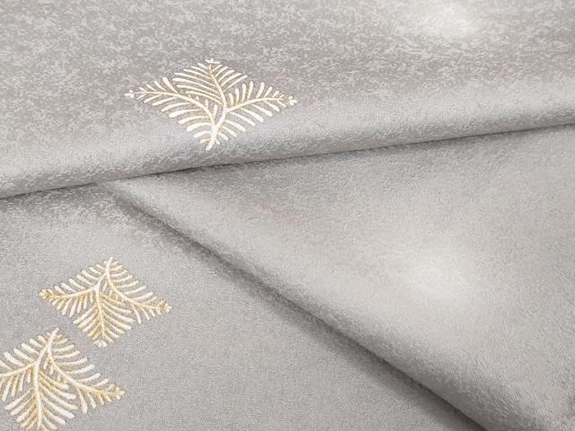 平和屋本店■極上　小紋　松葉菱文　蛍暈し　暁鼠色地　金彩　逸品　DZAA5093kh5