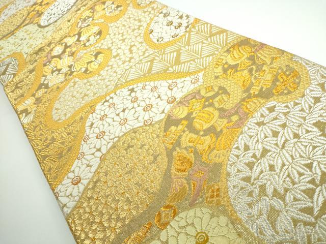 平和屋本店□極上 創業280年 誉田屋源兵衛 六通柄袋帯 スリー