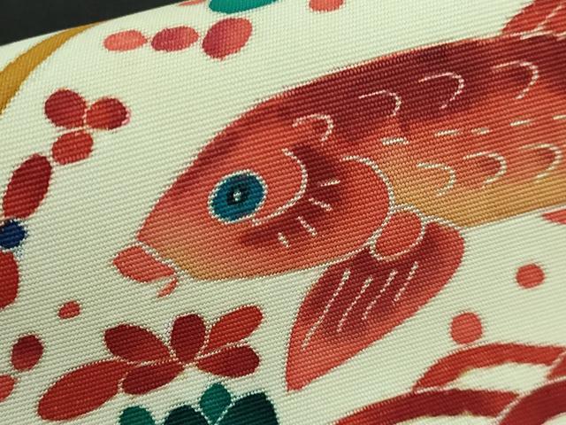 平和屋本店□極上 本加賀友禅作家 木村雨山 塩瀬 九寸名古屋帯