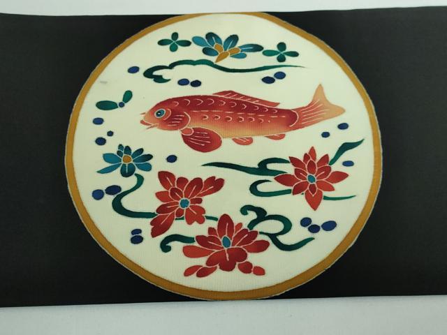 平和屋本店□極上 本加賀友禅作家 木村雨山 塩瀬 九寸名古屋帯