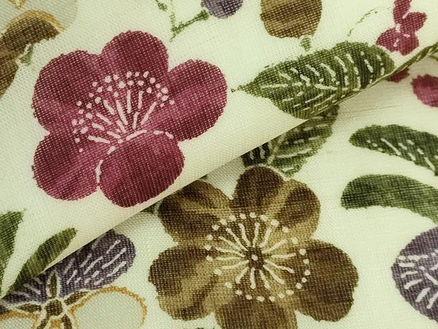 帯2621 2177 2523 2620 2309 五本セット●高級 正絹 髭紬 正統派古典 緑/グリーン 椿柄 清楚 王道 人気【通販可】K24008