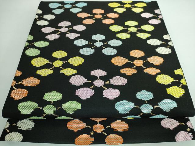 平和屋着物○本場大島紬 白大島 7マルキ 麻の葉文様 正絹 逸品 AAAU8416zg