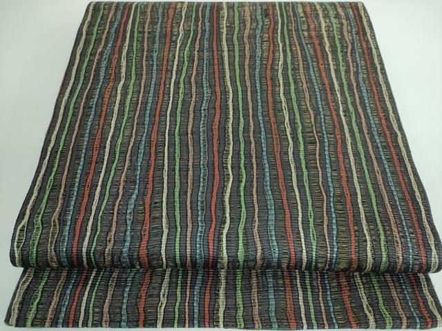 平和屋本店□極上 本場筑前博多織 草木染 手織工房 染匠：小森久 両面