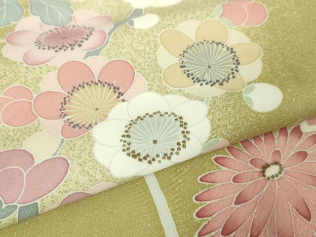 平和屋本店□極上 京友禅作家 山科春宣 訪問着 菊梅文