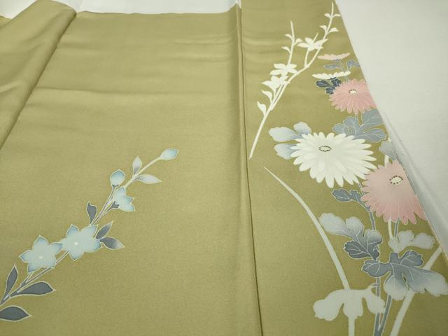 平和屋本店□極上 京友禅作家 山科春宣 訪問着 菊梅文