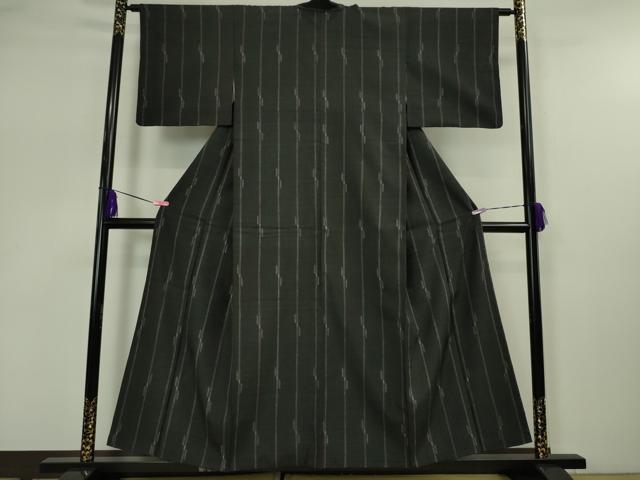 平和屋本店□極上 結城紬 100亀甲 飛び亀甲柄 間道 逸品 DZAA5210kh5