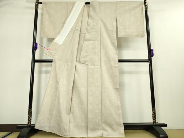 平和屋本店■極上　白鷹お召　単衣　110亀甲　麻の葉　逸品　未使用　DZAA5224kh5_2