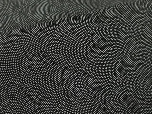 平和屋本店□極上 江戸小紋 鮫小紋柄 黒地 逸品 未使用 DZAA5229kh5