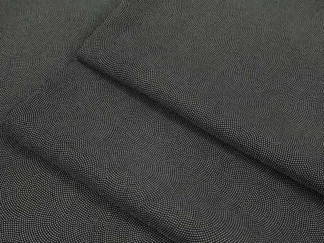 平和屋本店■極上 江戸小紋 鮫小紋柄 黒地 逸品 未使用 DZAA5229kh5 小紋