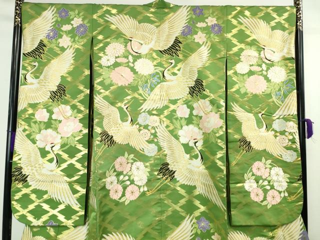 平和屋本店■極上　西陣　川島織物　色打掛　和装　婚礼　結婚式　花嫁　神社挙式　唐織　飛鶴吉祥花文　金糸　逸品　DZAA5243kh5 平和屋本店□極上 西陣 川島織物 色打掛 和装 婚礼 結婚式 花嫁