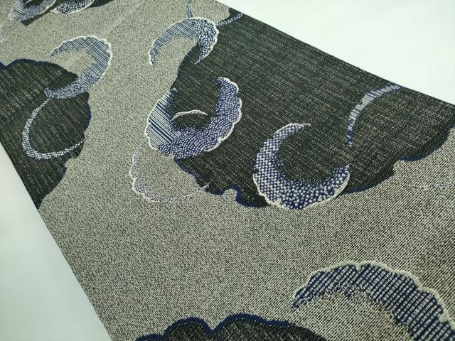 平和屋本店□極上 西陣 大光織物謹製 丸帯 蔦の葉 雪輪 銀糸