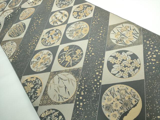 平和屋本店□極上 本場筑前博多織 草木染 手織工房 染匠：小森久 両面