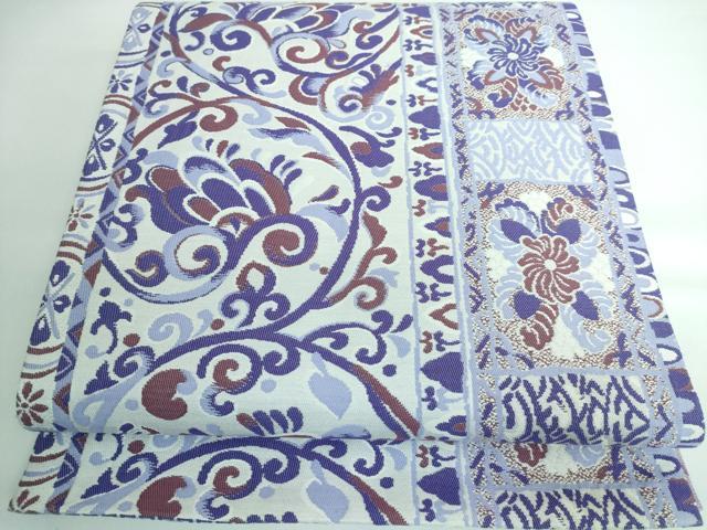 平和屋本店■極上　両面　全通柄袋帯　花唐草　逸品　DZAA5288kh5