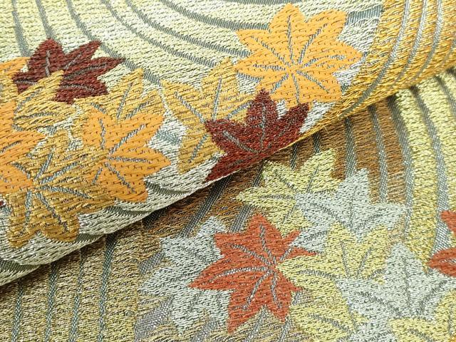 平和屋着物■極上　紋屋井関　御寮織　六通柄袋帯　唐織　横段文　金糸　逸品　DZAA6997kh5 平和屋着物□極上 紋屋井関 御寮織 六通柄袋帯 唐織 横段