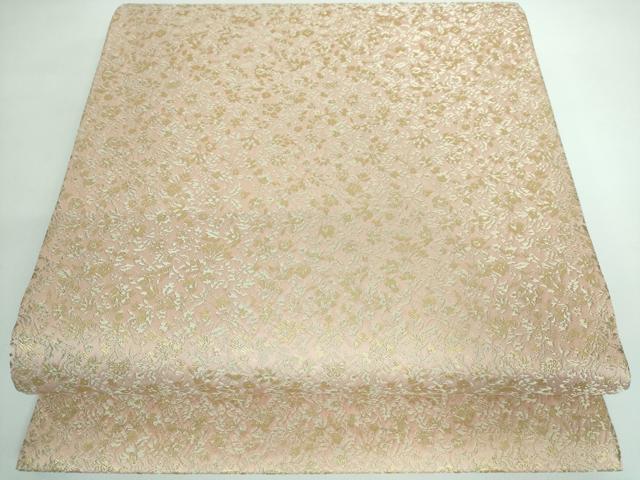 平和屋本店■極上　西陣の名門　加納幸謹製　六通柄袋帯　唐織　舞花文　洒落柿色地　金糸　逸品　DZAA5319kh5