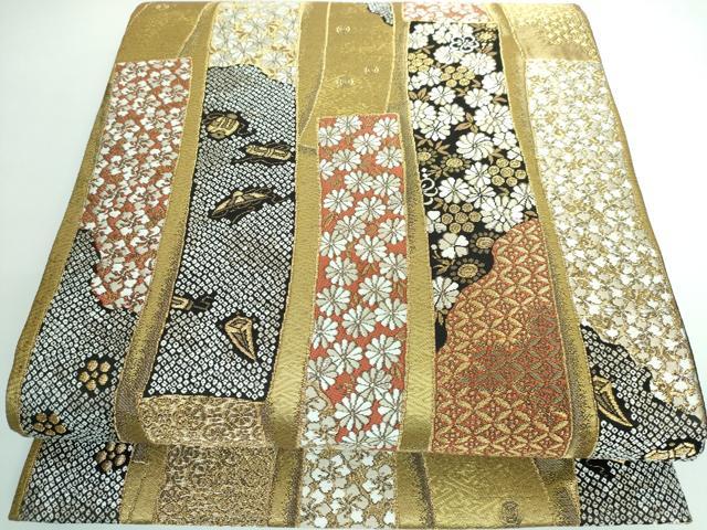 平和屋本店■極上　西陣の名門　加納幸謹　六通柄袋帯　唐織　吉祥花文　金糸　逸品　DZAA5320kh5