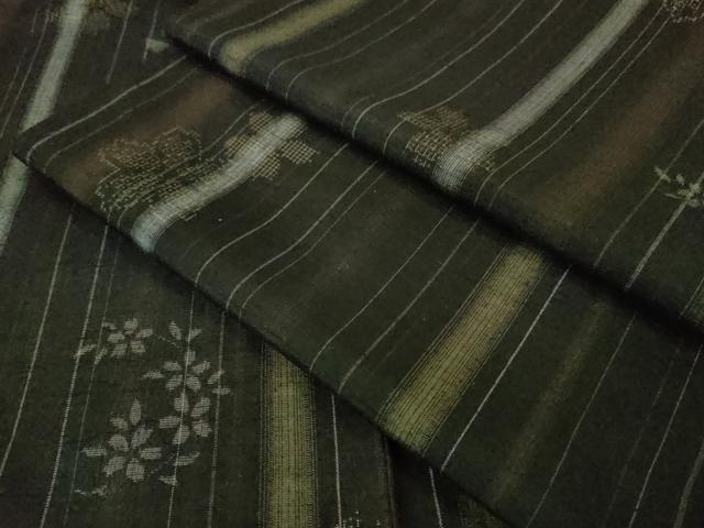 平和屋本店■極上　結城紬　はたおり娘　80亀甲　飛び亀甲柄　舞桜　逸品　DZAA5339kh5