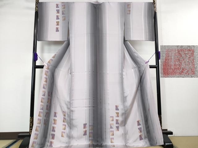 平和屋本店■極上　1897年創業 名門岡野 本場筑前博多織 千年工房　訪問着　色紙　献上間道　暈し染め　まるやま扱い　逸品　DZAA5342kh5