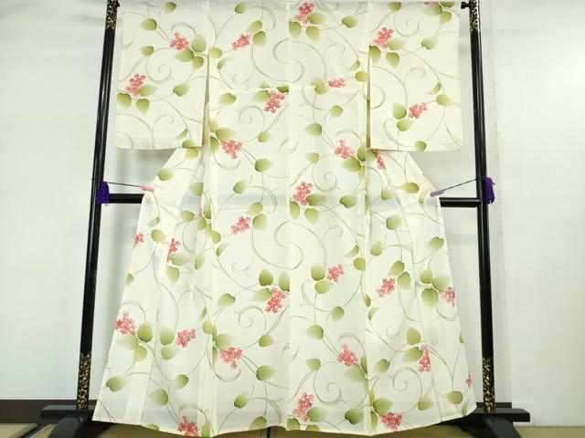 平和屋着物■極上　伝統工芸士　七代目　吉澤与市　紬　杢目絞り　成り物　柿　証紙付き　逸品　未使用　DZAA8107kh5 平和屋着物□極上 伝統工芸士 七代目 吉澤与市 紬 杢目