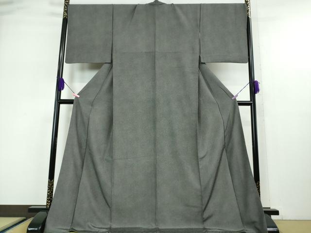 平和屋本店■極上　江戸小紋　鮫小紋柄　黒地　ロング丈　逸品　DZAA5368kh5