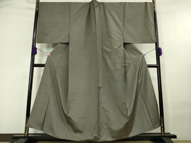 平和屋本店□極上 男性 お召 アンサンブル 長羽織・長襦袢(袷) 3点  