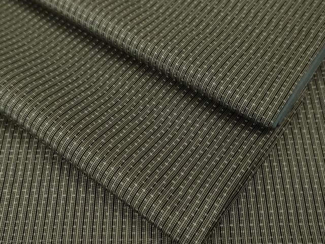 平和屋本店□極上 男性 お召 アンサンブル 長羽織・長襦袢(袷) 3点  