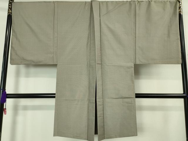 平和屋本店□極上 男性 お召 アンサンブル 長羽織・長襦袢(袷) 3点  