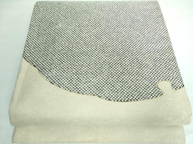 平和屋本店■極上　太鼓柄袋帯　唐織　銀座越後屋　雪輪鹿の子文　金糸　逸品　DZAA5442kh5