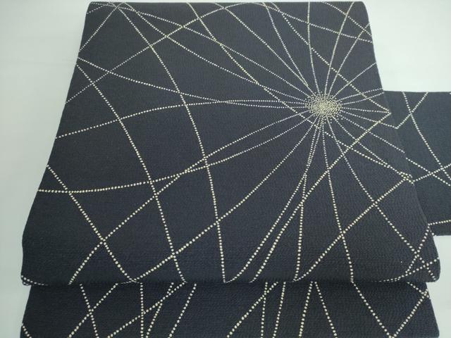 平和屋本店■極上　九寸名古屋帯　印傳　花　逸品　DZAA5448kh5