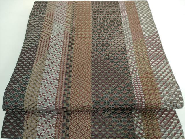 正絹　名古屋帯　千年工房　ゆらぎ　岡野　博多織 正絹 名古屋帯 千年工房 ゆらぎ 岡野 博多織 正絹 名古屋帯 千年工房