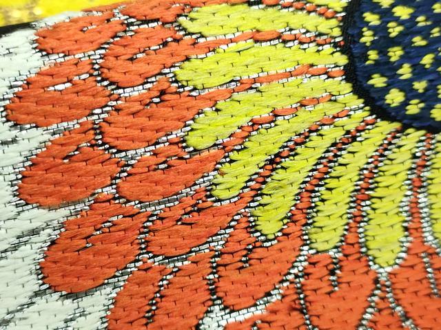 平和屋本店□極上 龍村美術織物 九寸開き名古屋帯 経錦 サン