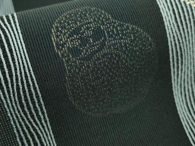 平和屋本店□極上 両面 全通柄袋帯 達磨 間道 黒地 金彩 逸品