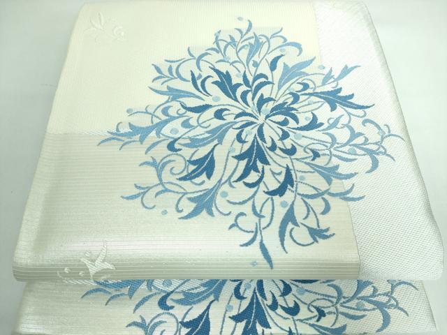 平和屋本店■極上　西陣　有栖川織物謹製　六通柄袋帯　唐織　洋花文　証紙付き　逸品　DZAA5468kh5