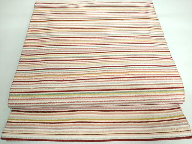 平和屋本店□極上 名門 安田綴れ 爪織本綴帯 八寸名古屋帯