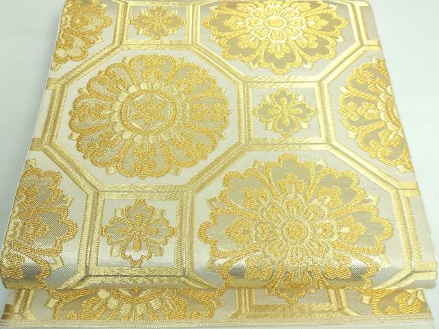 平和屋本店■極上 西陣 川島織物 六通柄 本袋帯 蜀江花文 金糸 逸品 DZAA5500kh5 袋帯