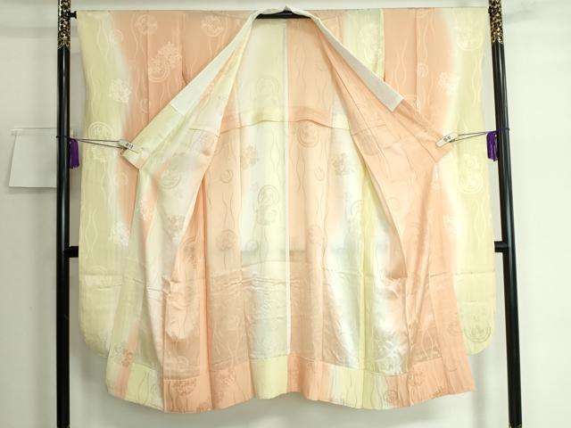 平和屋本店□振袖用長襦袢 無双仕立て 花丸地紋 暈し染め 逸品