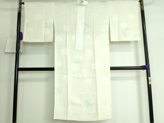 平和屋本店□十日町 名門青柳謹製 長襦袢 無双仕立て 瑞鳥 濃紺地 反