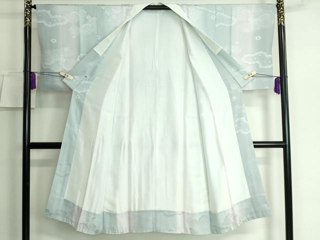 平和屋本店■上質な長襦袢　袷　立波片輪車花地紋　暈し染め　逸品　未使用　DZAA5513kh5 平和屋本店□上質な長襦袢 袷 立波片輪車花地紋 暈し