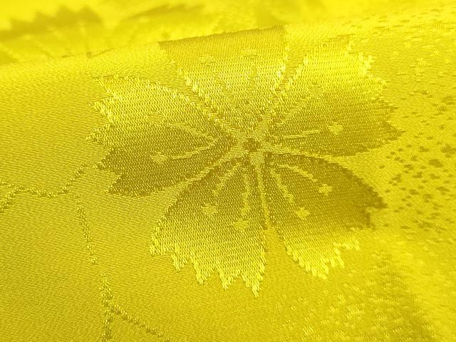 平和屋本店■上質な長襦袢　無双仕立て　舞花地紋　菜種油色地　やまと誂製　逸品　DZAA5517kh5 平和屋本店□上質な長襦袢 無双仕立て 舞花地紋 菜種油色地 やまと誂