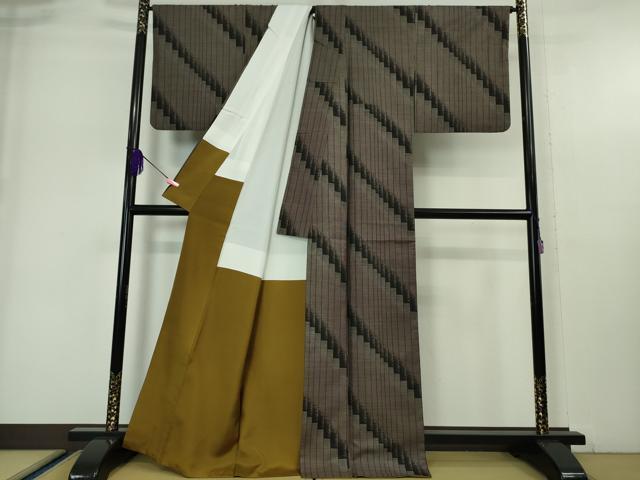 平和屋本店□極上 本場大島紬 7マルキ 古代染色純泥染 むらなか