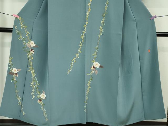 平和屋本店□極上 本加賀友禅作家 茶谷孝志 訪問着 枝椿 枝垂れ