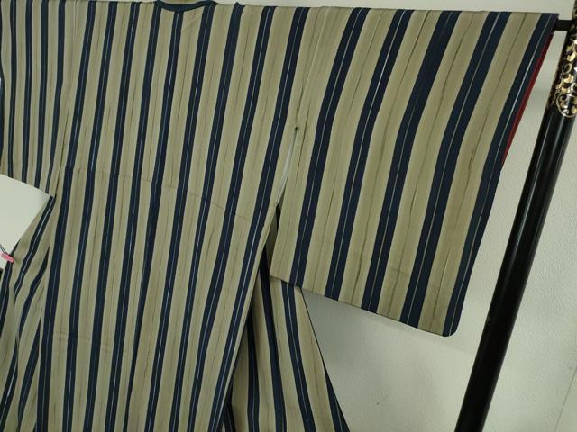 平和屋本店□極上 ファッションデザイナー 花井幸子 小紋 間道 鬼しぼ