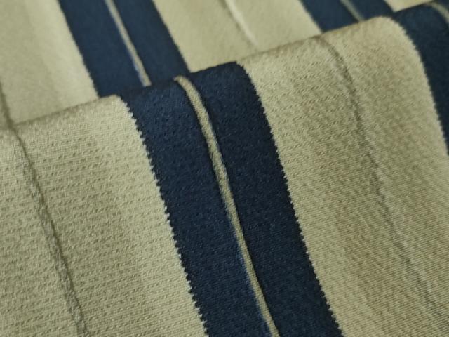 平和屋本店□極上 ファッションデザイナー 花井幸子 小紋 間道 鬼しぼ