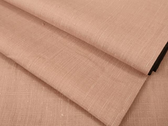 平和屋本店■極上　本場結城紬　重要無形文化財　紅梅色　逸品　未使用　DZAA5575kh5