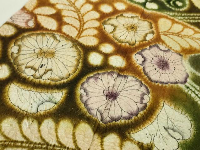 平和屋本店□極上 訪問着 作家物 辻が花 絞り 暈し染め 金通し