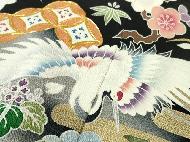 平和屋本店□極上 振袖 駒刺繍 矢羽 笹花文 金彩 逸品 DZAA5745kh5