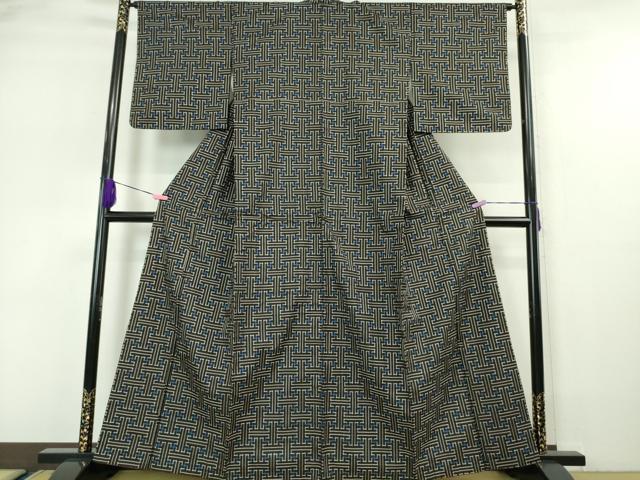 平和屋着物□希少 本場大島紬 龍郷絣 秋名バラ 反物 証紙付き 着尺