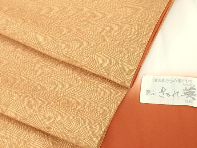 平和屋本店■極上　洗える最高級着物　＜英＞はなぶさ謹製　江戸小紋　鮫小紋柄　逸品　DZAA5598kh5